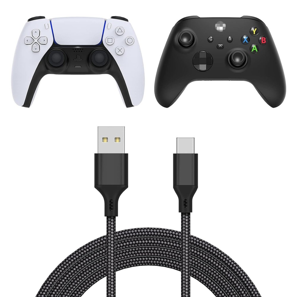 Charging Cable for Xbox Series/ for PS5/PS5 Pro Controller-16.4FT, Replacemen...