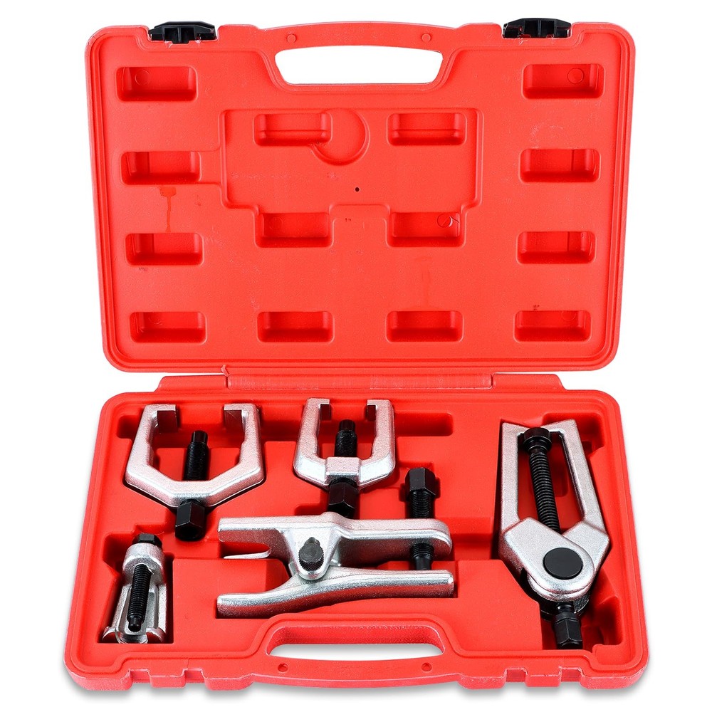 weyleity 5-in-1 Ball Joint Separator | Pitman Arm Puller Tie Rod End Tool Red