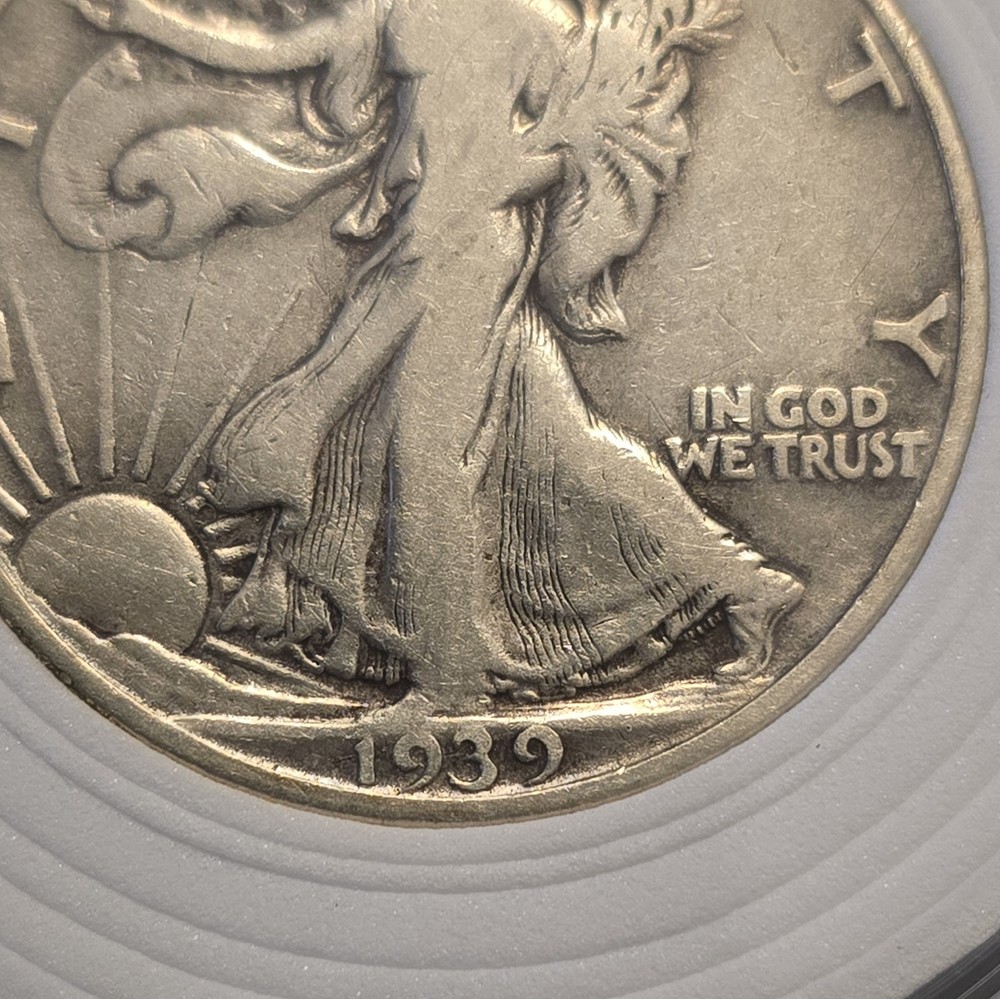 1939 Walking Liberty Half Dollar, grades VF+