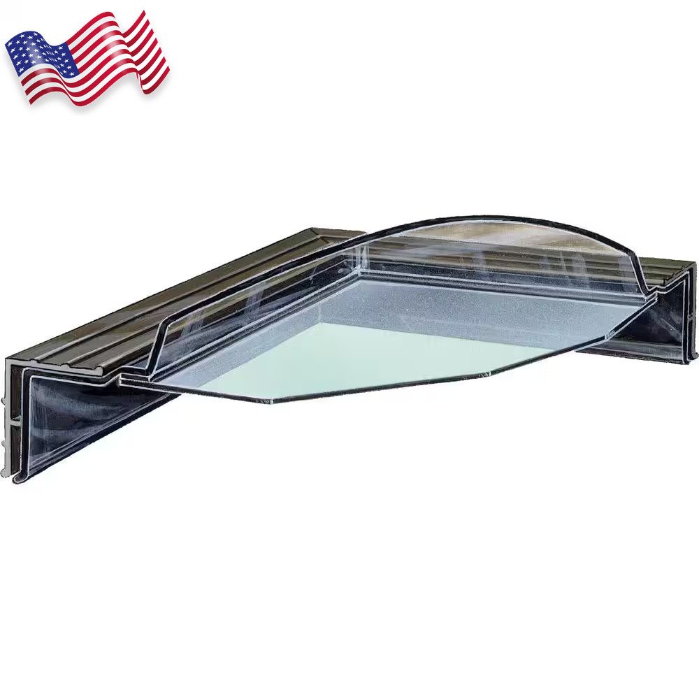 SUN-TEK Skylight Impact Fixed Curb Mount Polycarbonate 22-1/2 In. X 46-1/2