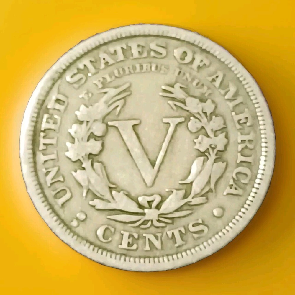 NICE 1912-D LIBERTY "V" NICKEL - VF ~Reverse LAMINATION ERROR~