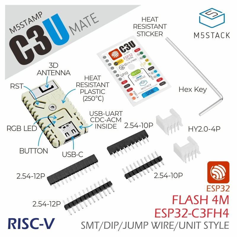 M5Stack Stamp C3U IoT development board for the Internet of Things  EPS32 C3