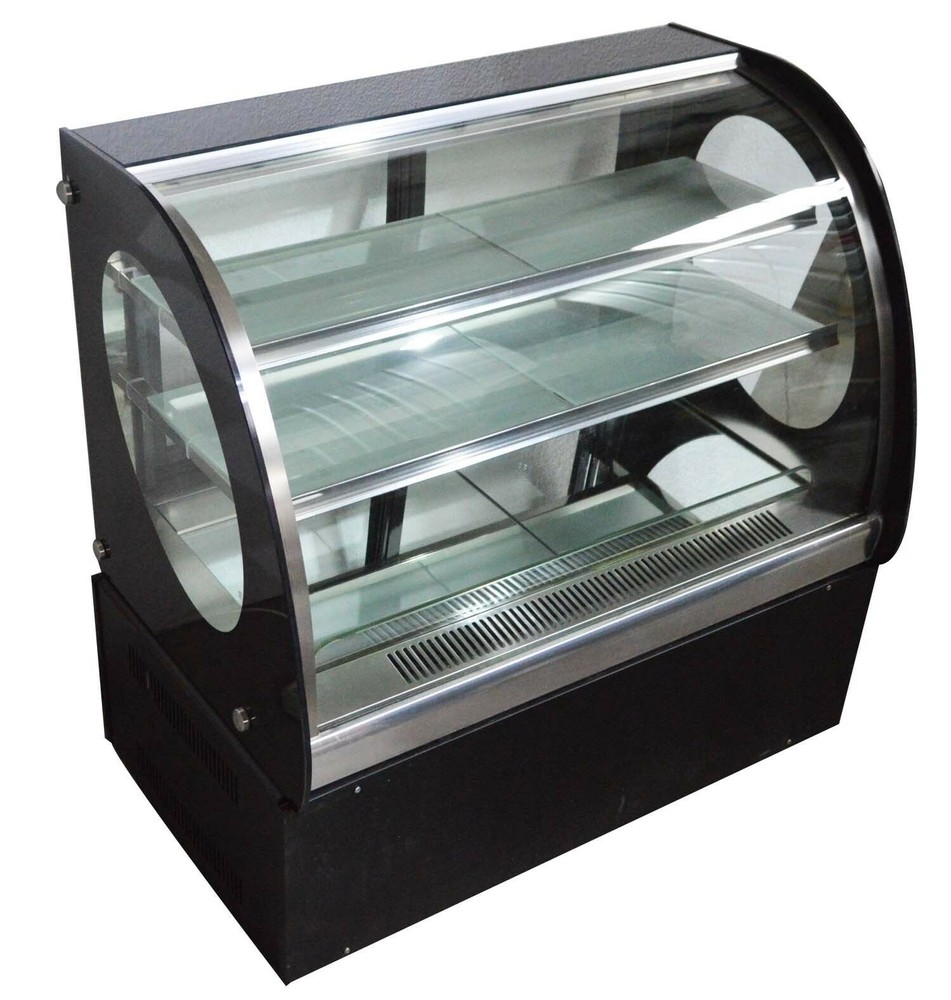 Refrigerated Cake Pie Display Cabinet Countertop Showcase LED Lighting 220V