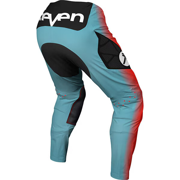 NEW SEVEN RACE KIT SUIT ZERO DISSOLVE FLO RED BLUE WITH COMPRESSION MX MOTOCROSS