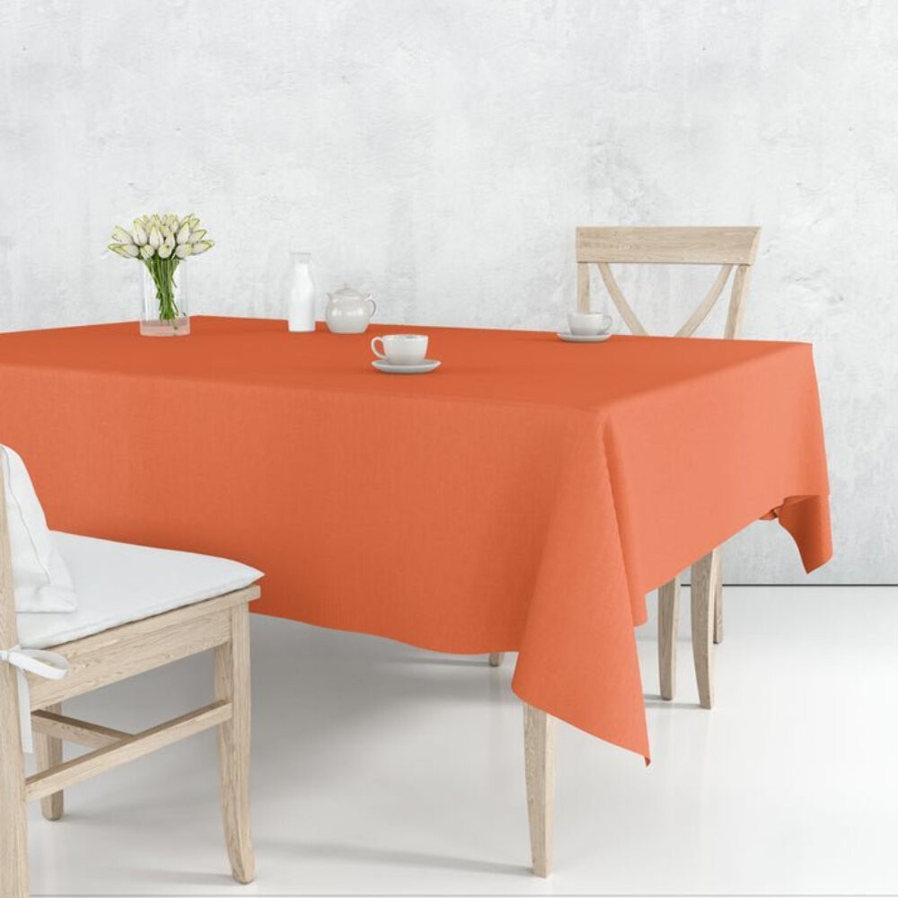 Tablecover Plastic Orange Rectangular 54'' X 108'' 1 Pack
