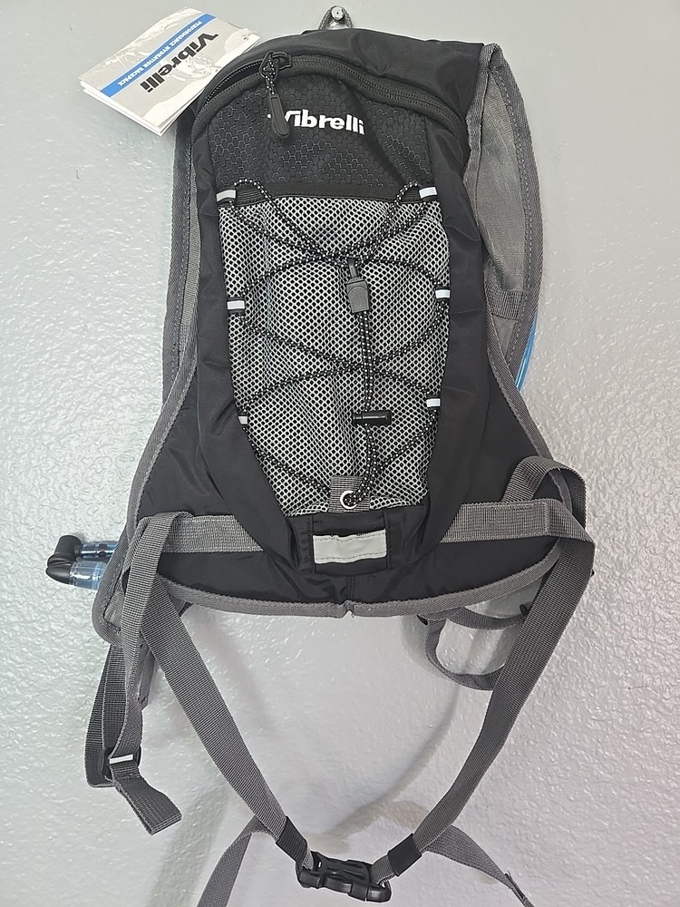 Vibrelli Hydration Backpack & 2L Hydration Bladder - High Flow Bite Valve. New.