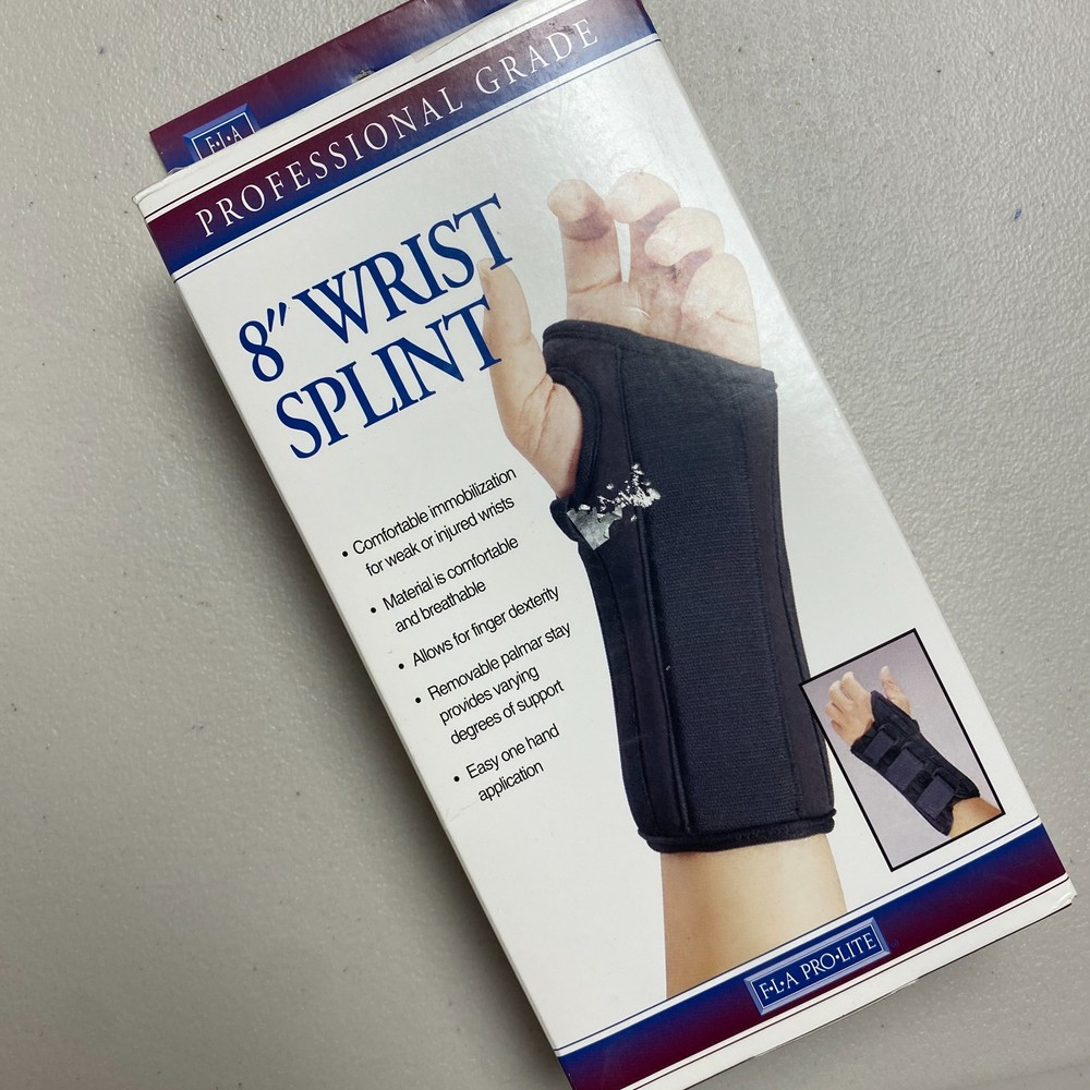 New Fla Pro Lite 8" Wrist Splint Professional Grade Compression Large Left
