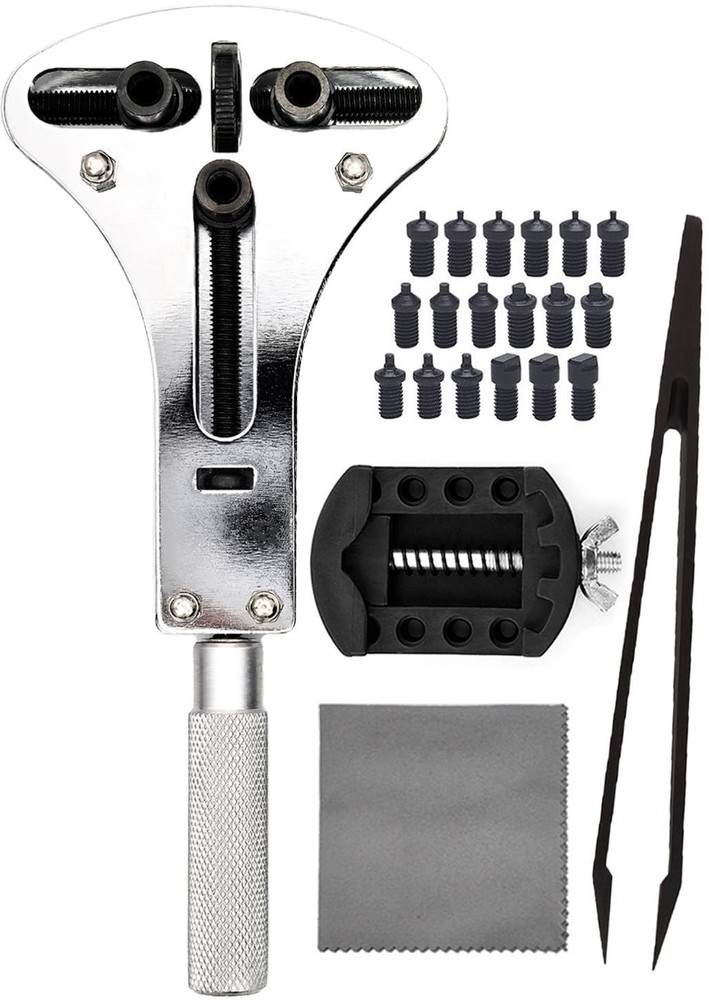 Watch Battery Tool, 3 Point Large Wrench for Wristwatch Case Back Open, Back ...