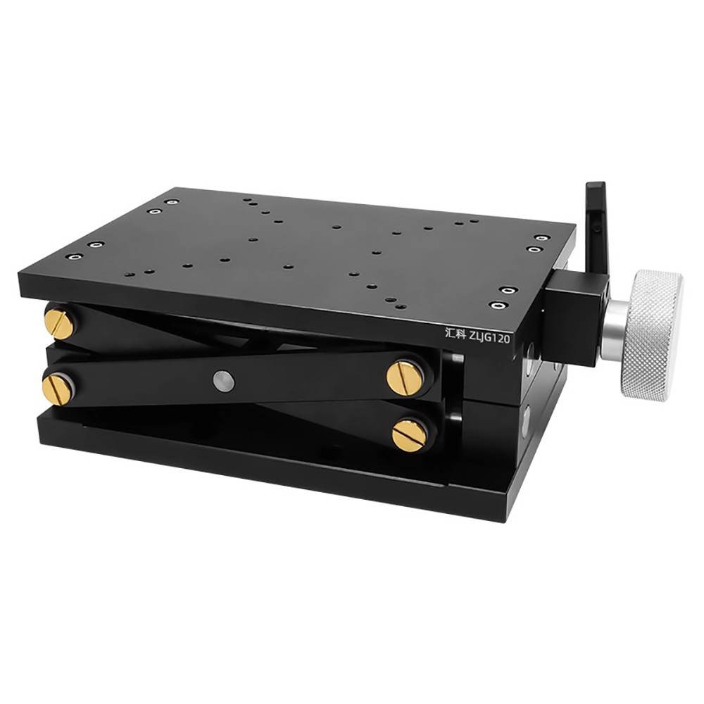 Precision Manual Scissor Lift Table - Z-Axis Micro Adjustment Platform for Optic