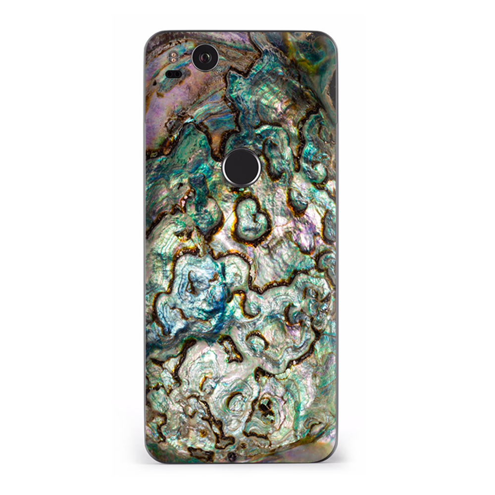 Google Pixel 2 Skins Decal Wrap Abalone Shell Gold underwater