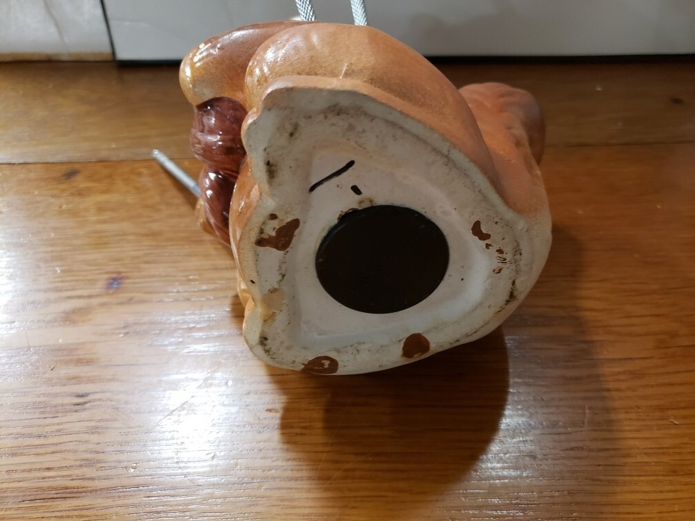 Vintage Ceramic Squirrel Nutcracker With 4 Picks Tools