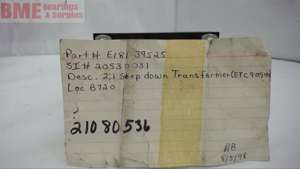 2:1 Stepdown Transformer Etc909401, 21080536