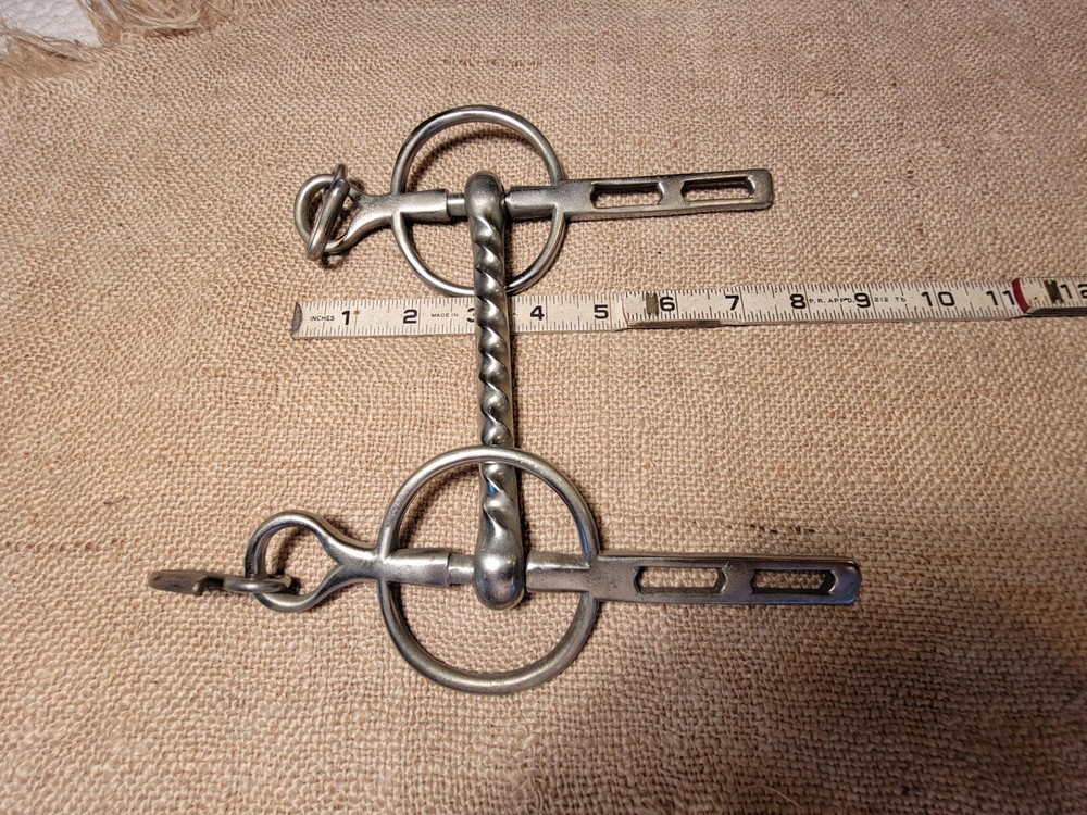 Antique Solid Nickel Horse Bit