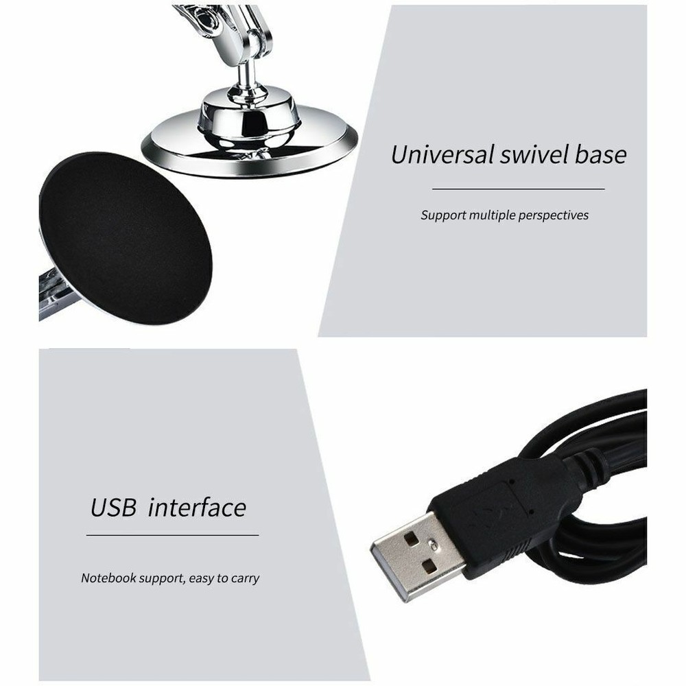 1000X 8LED 10MP USB Digital Microscope Endoscope Magnifier Camera w/ Stand US