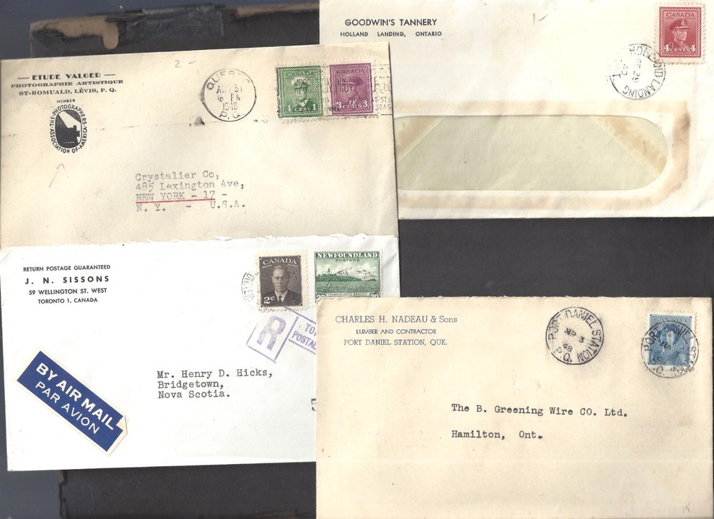 Canada 4 OLDER COMMERCIAL COVERS BS32162