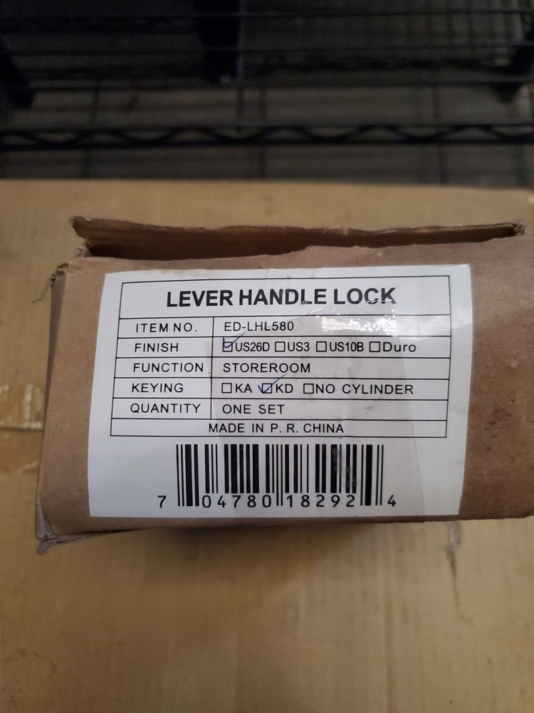 ED-LHL500-US26D Entry Handle Lock Handle in Brushed Chrome