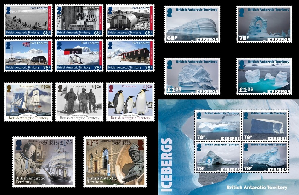BRITISH ANTARCTIC TERRITORY  2019 COMPLETE YEAR SET:  4 SETS + 1 MINISHEET  MNH
