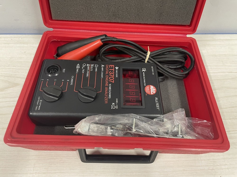 Mac Tool ET3707 Digital Engine Analyzer 10 Megohms Missing Test Lead- See Pics