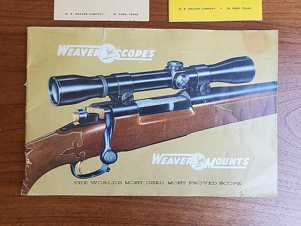 Weaver Scopes Catalog & Pamphlets Model K, Model B, 1960 Catalog
