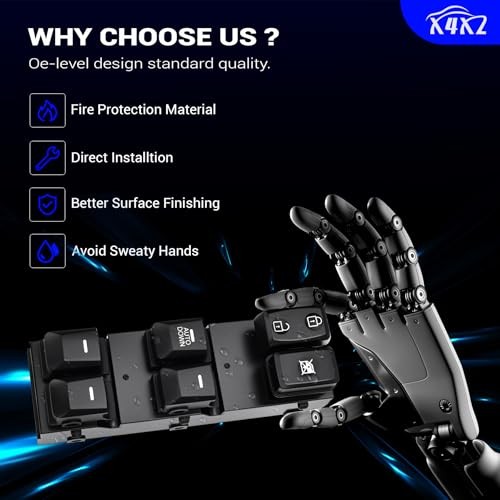 93570-3W000 Front Left Driver Side Power Window Door Lock Switch Compatible