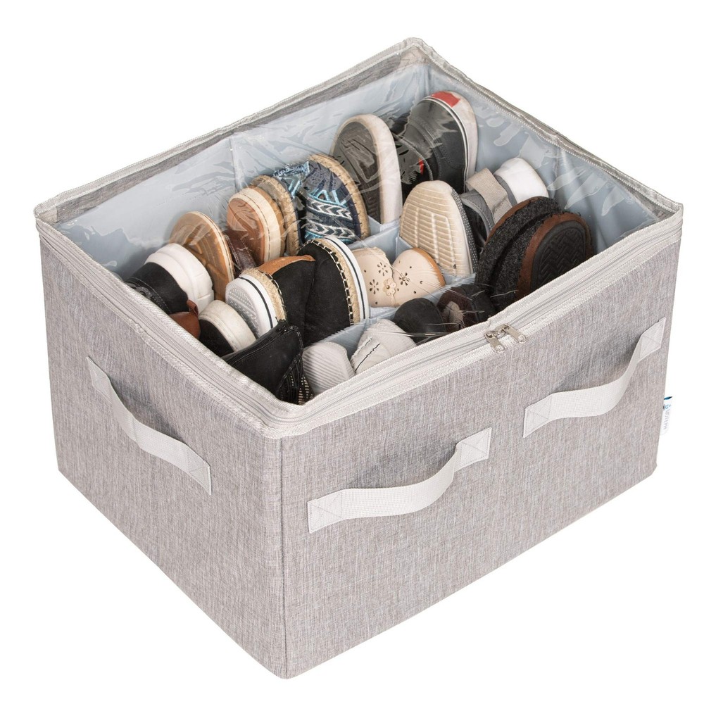 Moteph Shoe Organizer Closet Storage Solution with Clear Cover & Adjustable D...