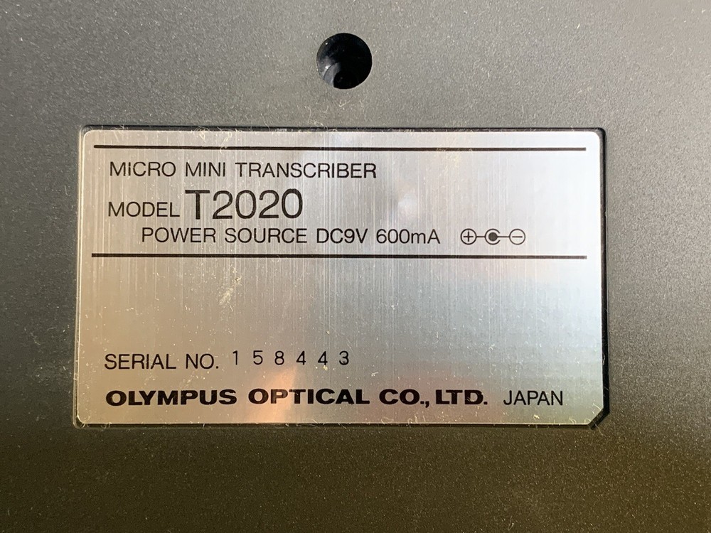 olympus pearlcorder t2020 Transcriber