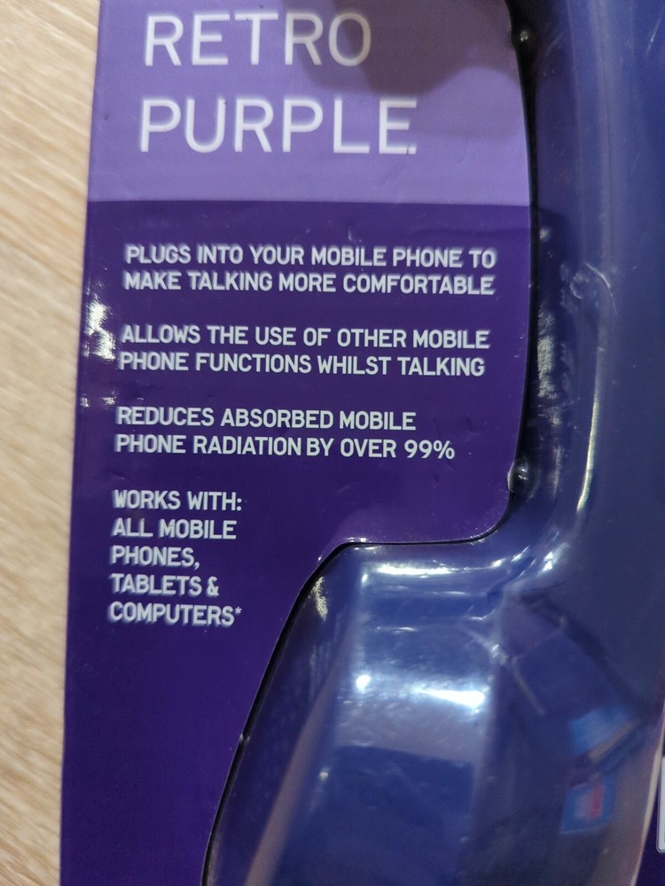 Echo Logico Retro Purple Wired Phone Extension Handset for Iphone Android Cell
