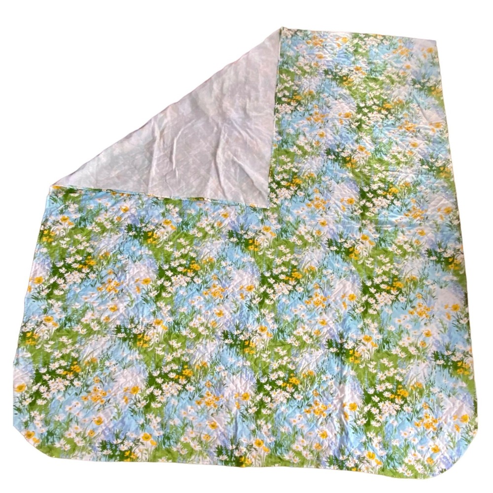 Daisy Pattern Bed Bedroom Spread & 2 Pillow Case Set Flower Handmade READ