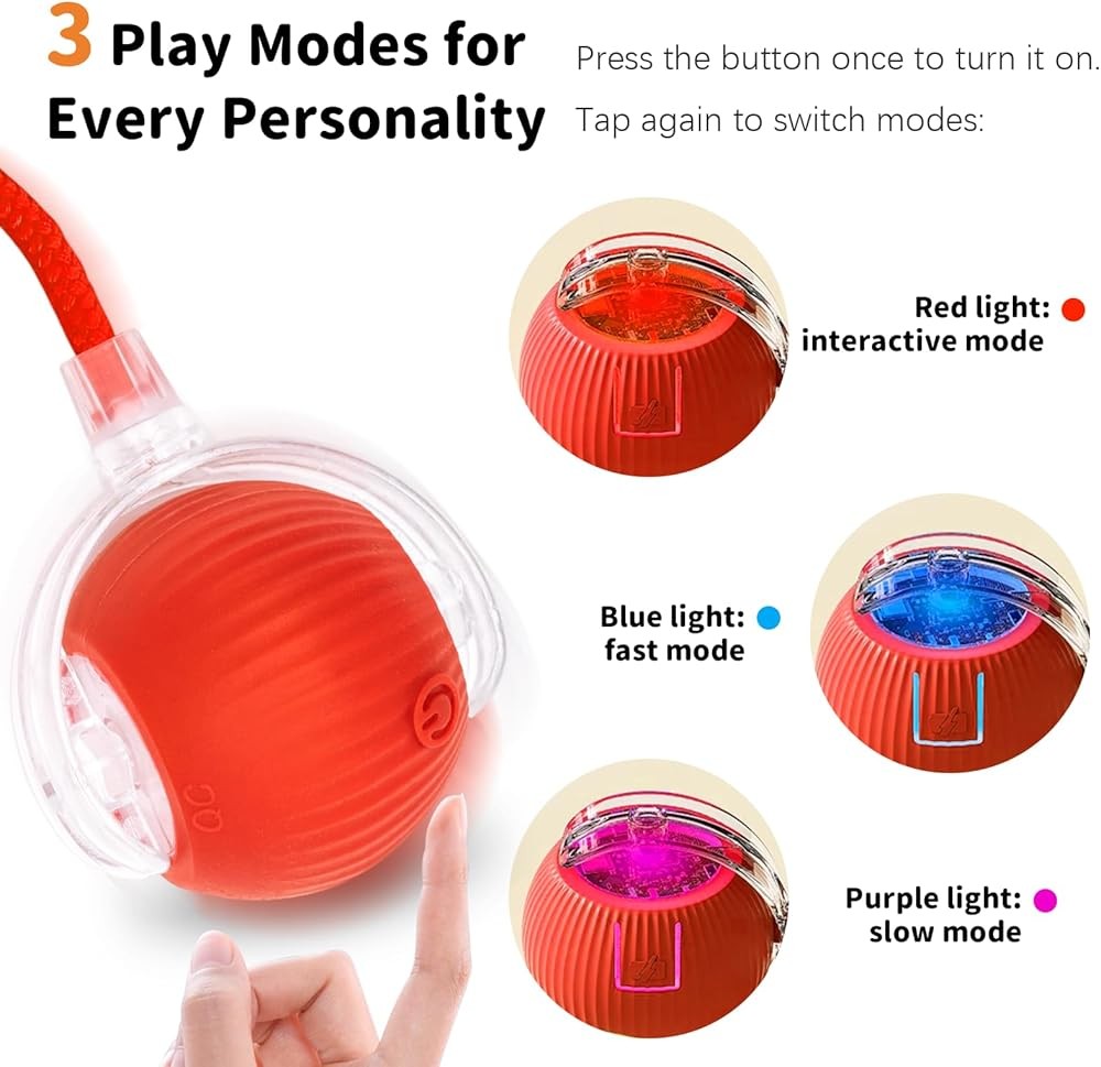Interactive Cat Toys for Indoor Cats Smart Automatic Ball Rolling for