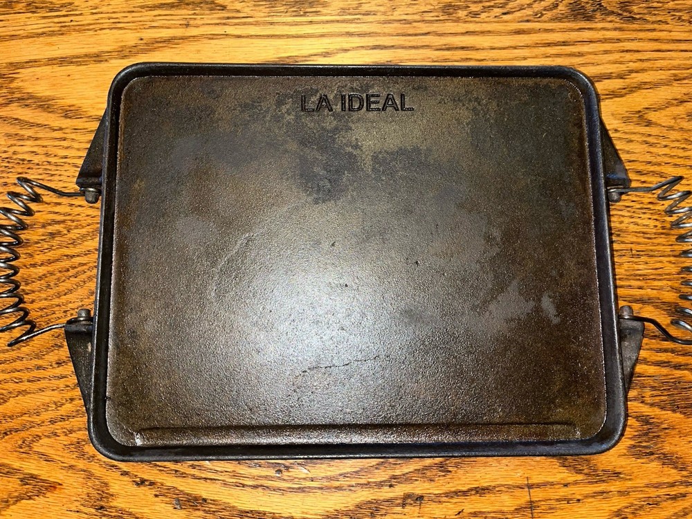 La IDEAL Cast iron Cookware Double Sided Rectangular Griddle