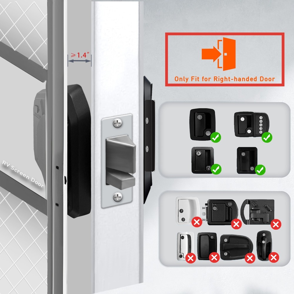 RUNSAIL RV Door Lock Keyless Entry with Password &Remote,Full Metal Construction