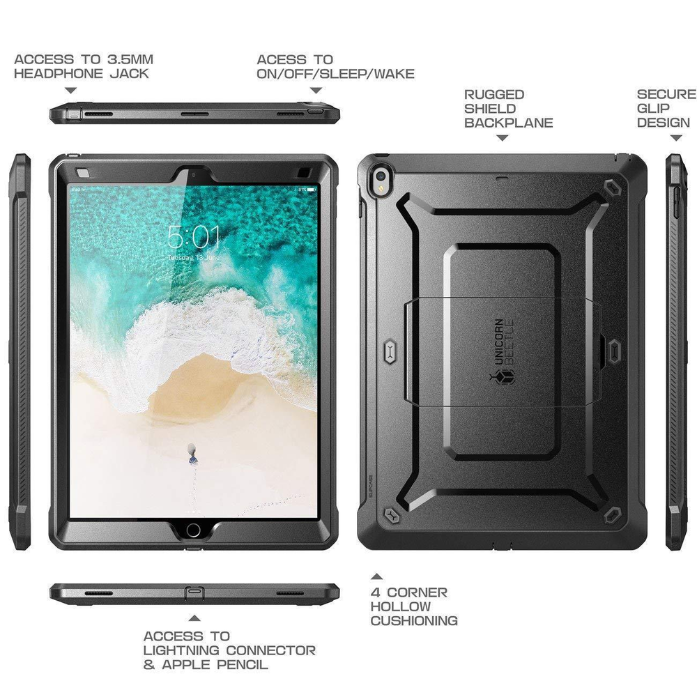 For iPad Pro 12.9" 2017 Version, Genuine SUPCASE HeavyDuty Case Protective Cover