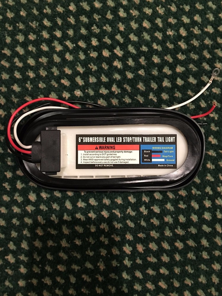 (4) 6" AMBER Oval Trailer Truck Lights LED Sealed Stop Turn Tail Waterproof$$%%