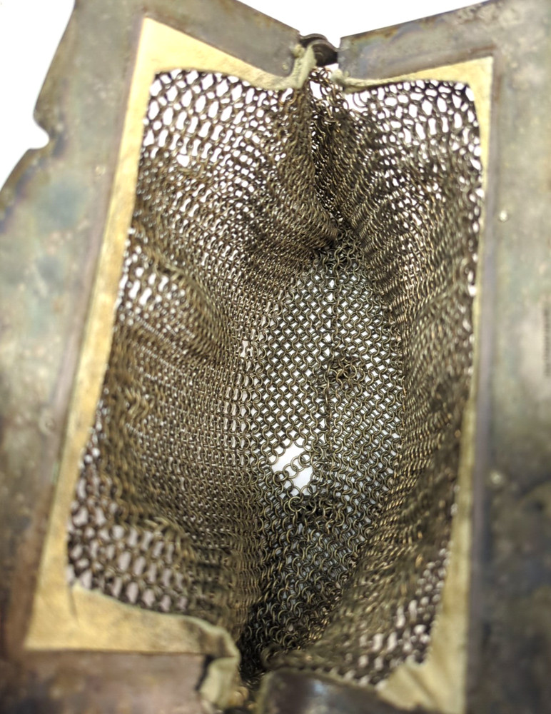 Antique 1900s German Silver Mesh Bag/Purse