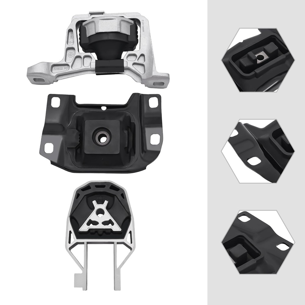 Engine Motor Transmission Mount Kit for Ford Focus 2012-2018 #3214
