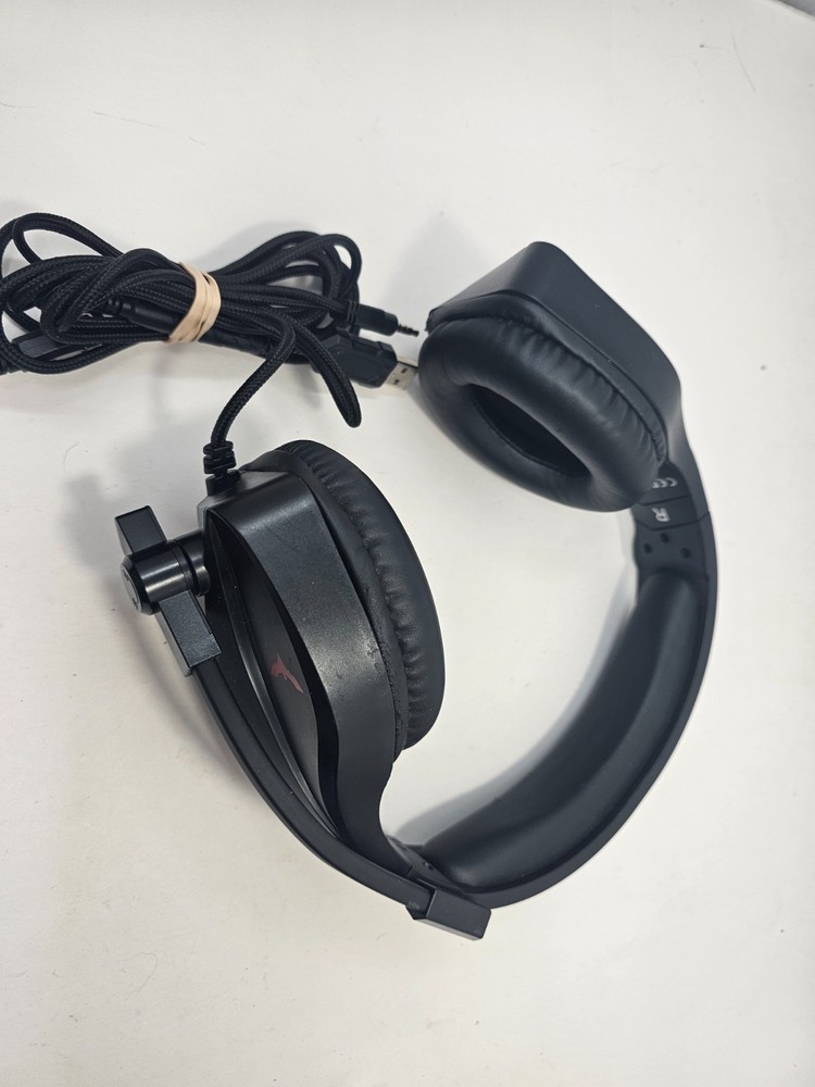 Gaming Headset 3.5mm Microphone Over-ear Headphone for PC Computer Black