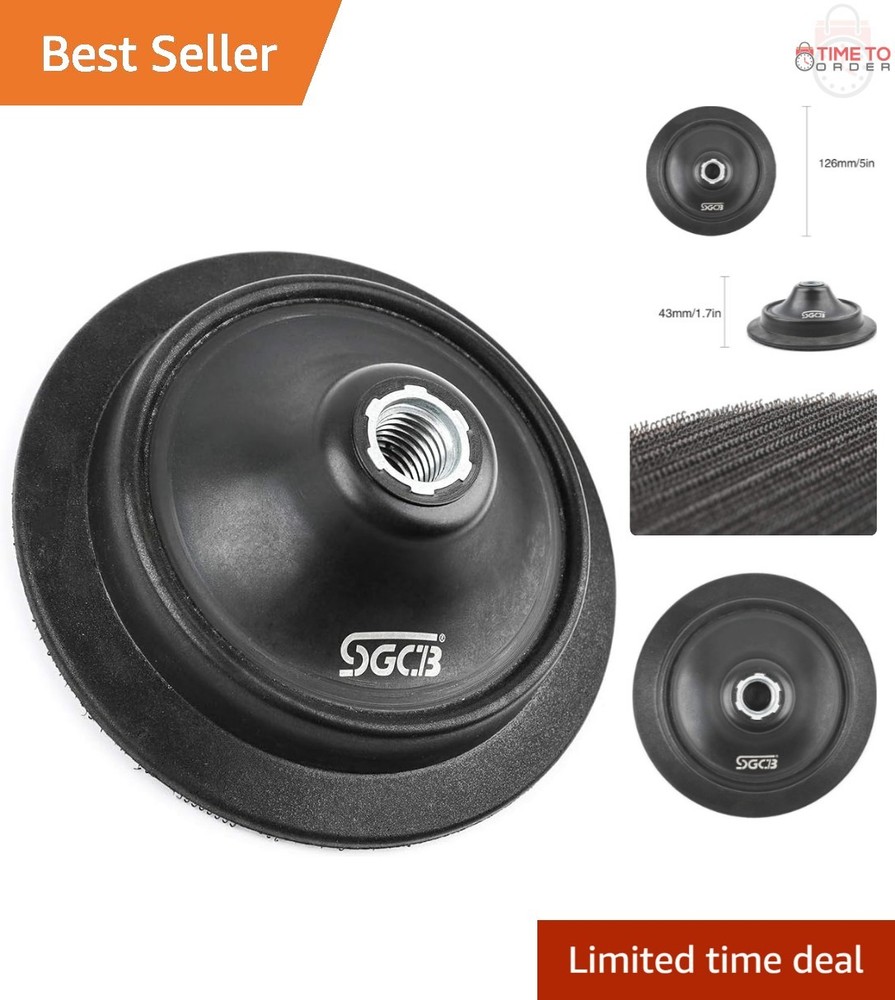 5 Inch Rotary Backing Plate PU Soft Face Hook-and-Loop Sanding Polishing Buffing