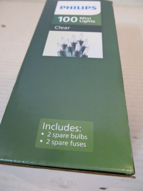 Philips 100 Mini Clear Lights with Green Wire