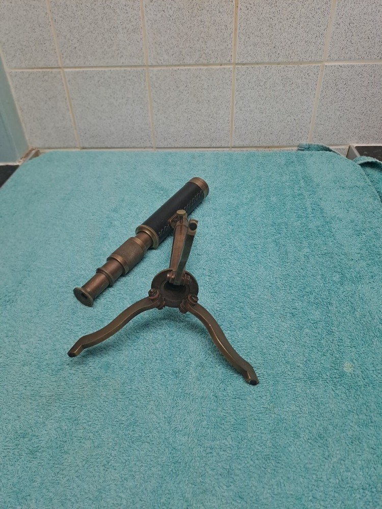 Antique Table Top Brass Telescope
