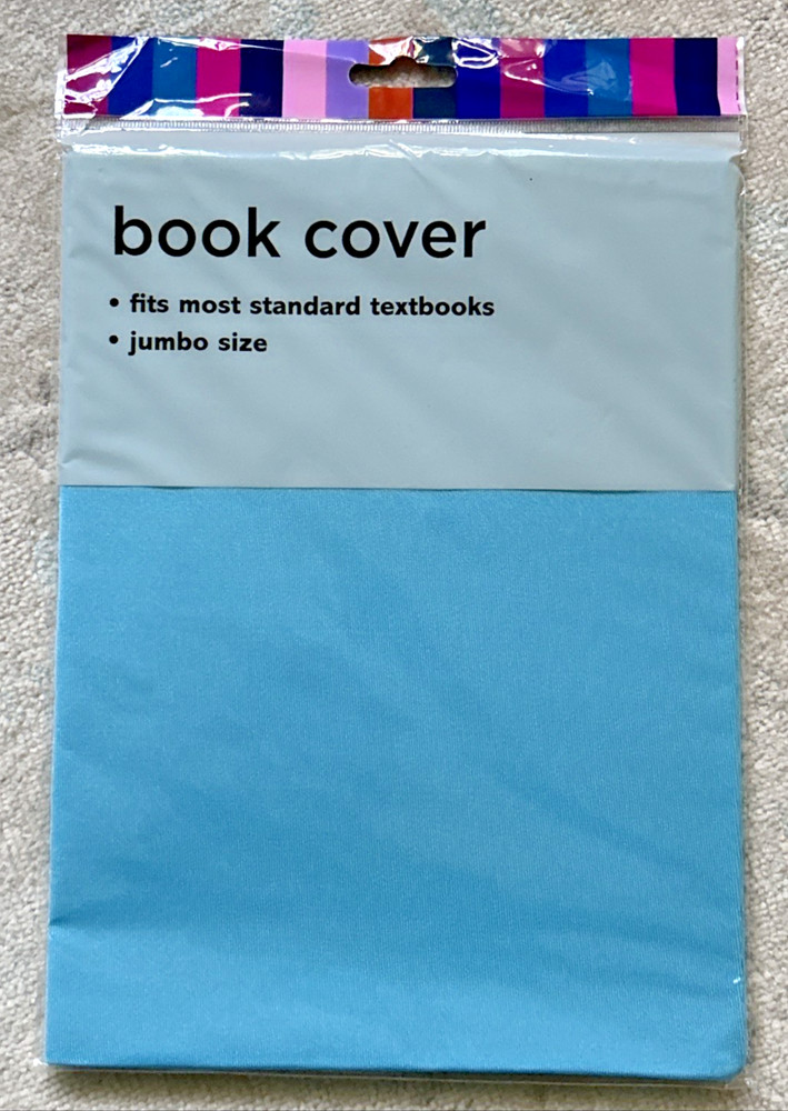 9 Fabric Book Covers – Stretchable Reusable Washable – New sealed