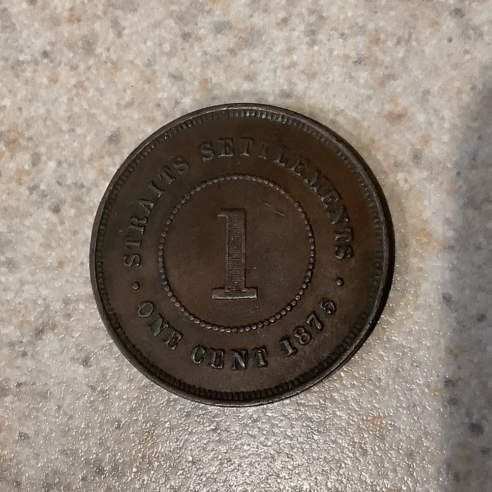 1875-W Straits Settlements 1 Cent “Nice Details”