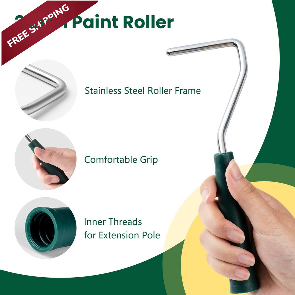 YiBaiBrush Paint Roller Kit, 12 Pack, 2 Inch Roller, Mini Roller...