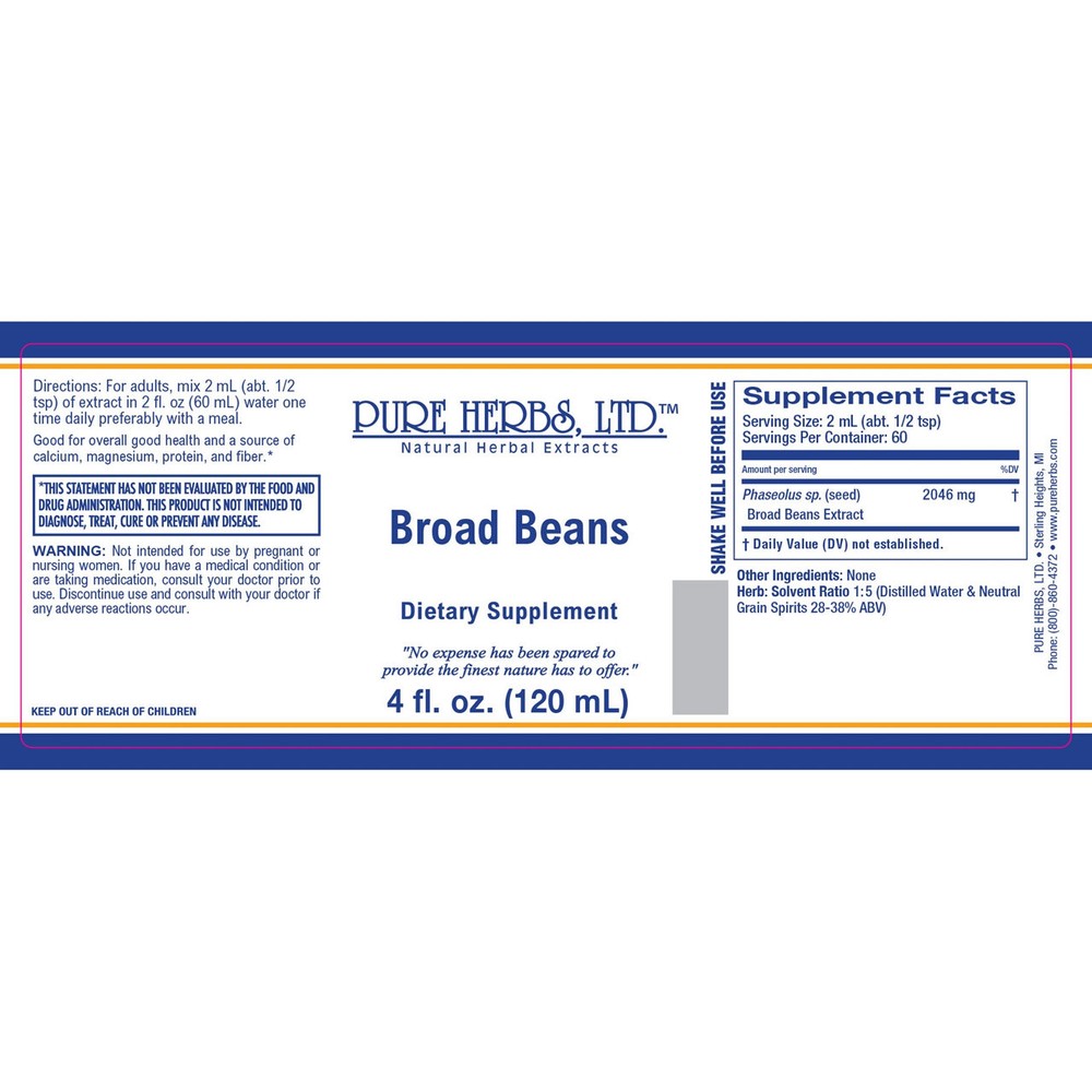 Pure Herbs, Ltd. Broad Beans (4 oz.)