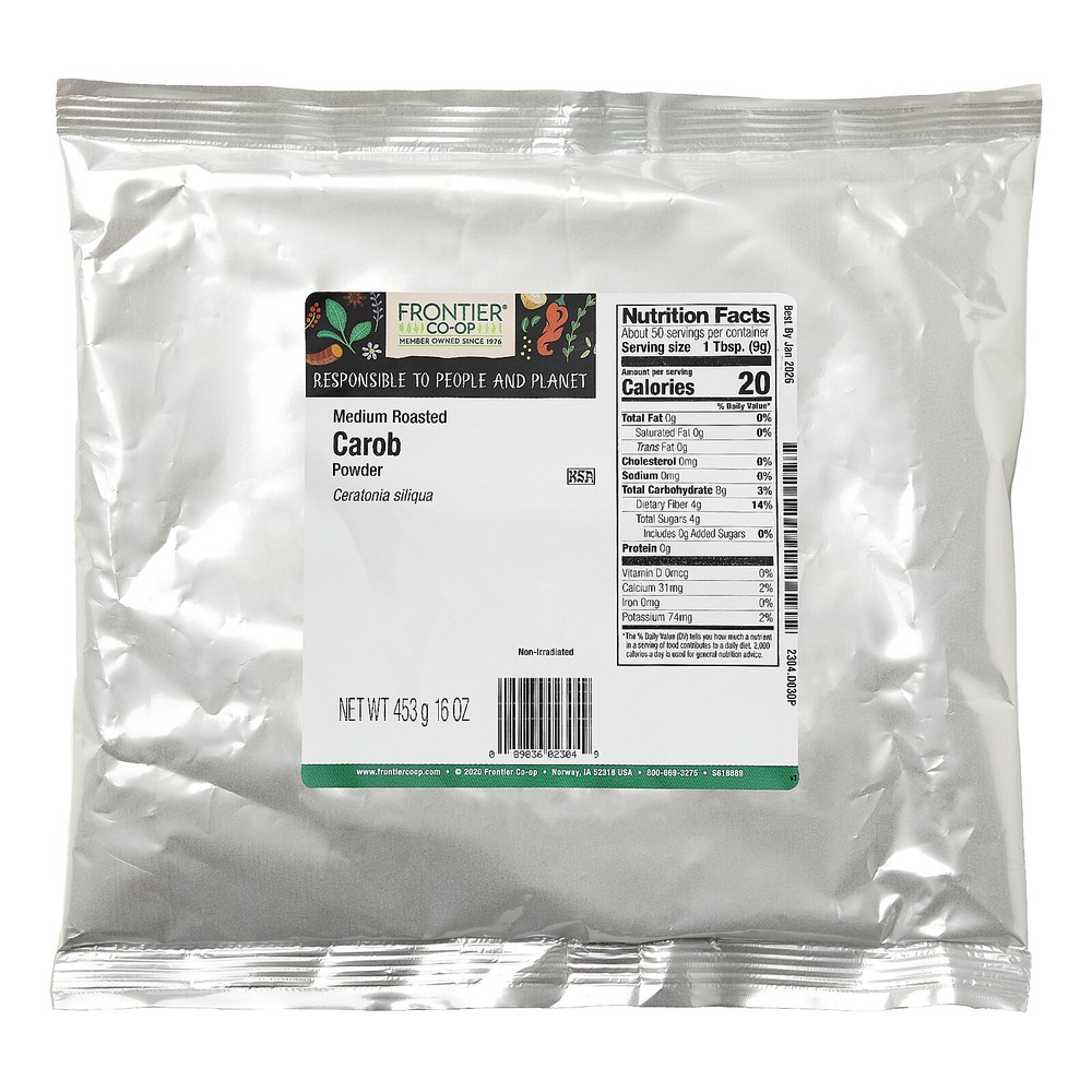 Medium Roasted Carob Powder, 16 oz (453 g)
