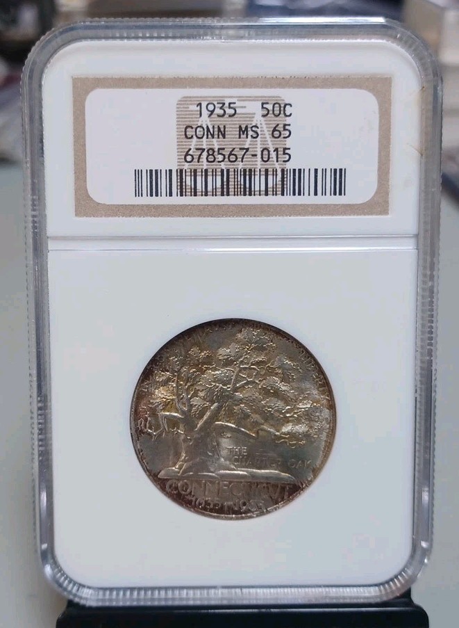 1935 50C Conn. NGC MS65