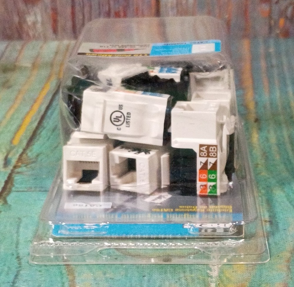 Ideal CAT5e Gigabit Keystone Data Jack - 10 Pack -NEW