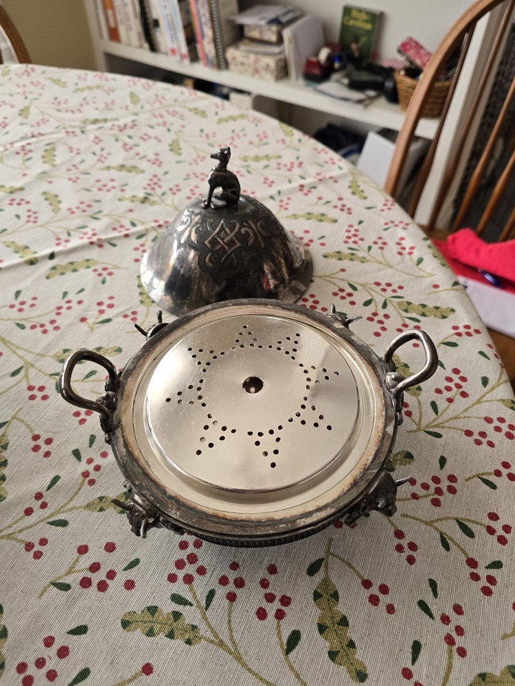 Seven Piece Antique Figural Clawfoot Silver Plate Tea Set
