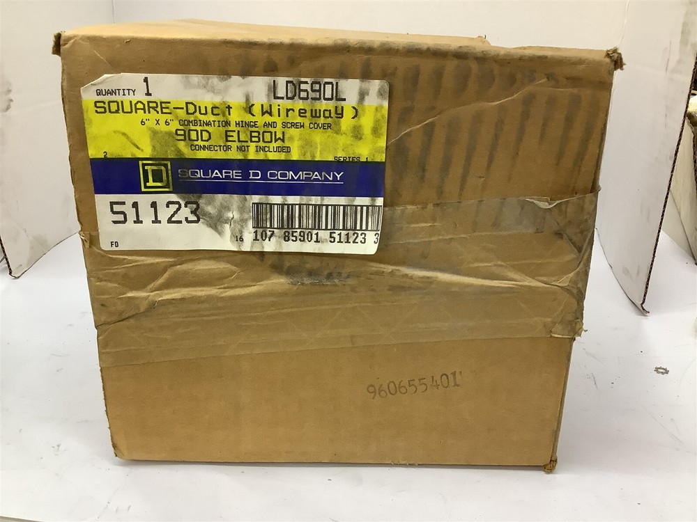 Sqaure D LD690L 6" x 6" Wire Way 90D Elbow