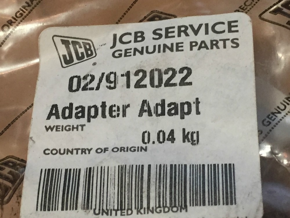 JCB Part Genuine Adapter 02/912022