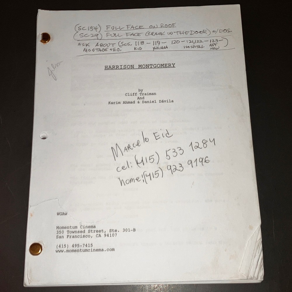 HARRISON MONTGOMERY (2008) Martin Landau's Script w/NOTES / Magic & Money+ COA!